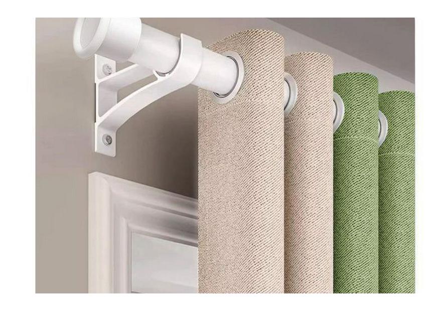 Telescopic No-Punch Curtain Set: Blackout, Heat Insulation, Sun Protection for Bedroom, Living Room, Balcony, Rental Partition