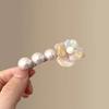 Korean Style Camellia Pearl Side Clip Sweet Duckbill Clip Lovely Flower Hair Clip  Daily