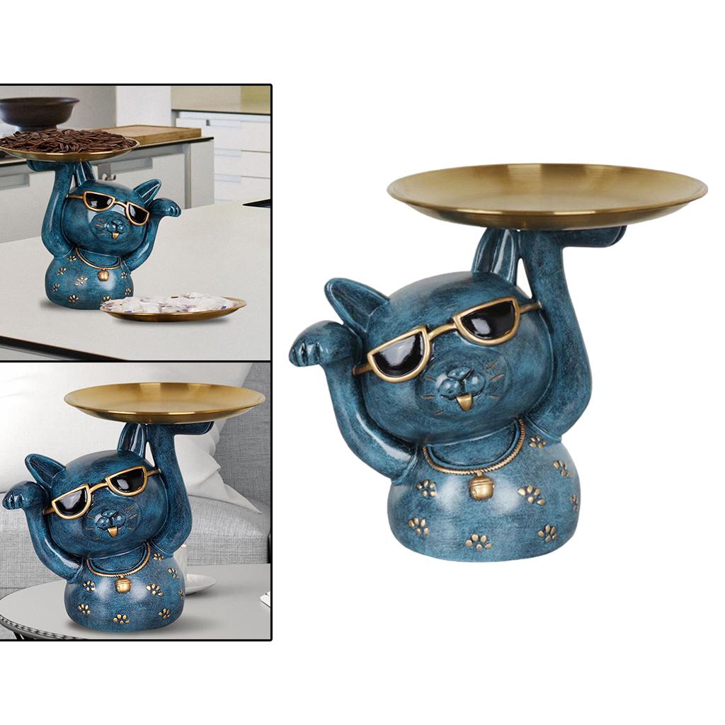 Statue Storage Tray Standing Resin Animal Sculpture Crafts Tabletop Countertop Shelf