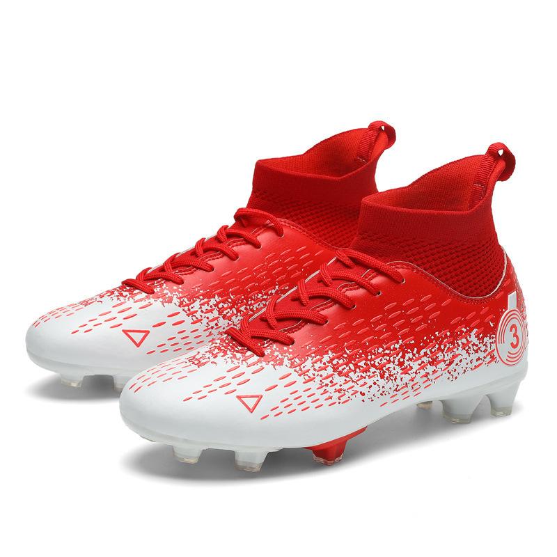 Training spike shoes men's and women's football shoes student sports shoes men's new high-top football shoes broken nails
