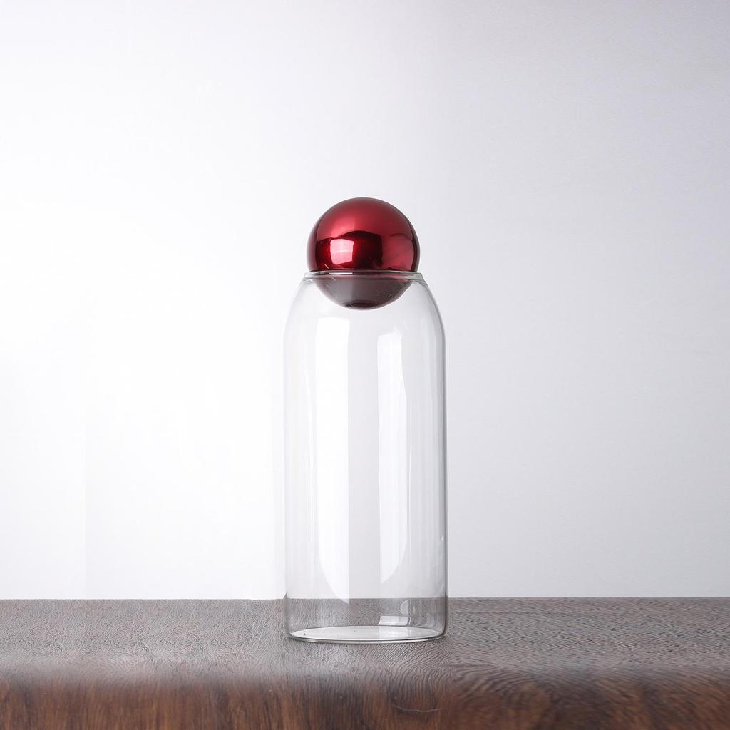 Modern Glass Coffee Bean and Tea Storage Jar with Cork Stopper