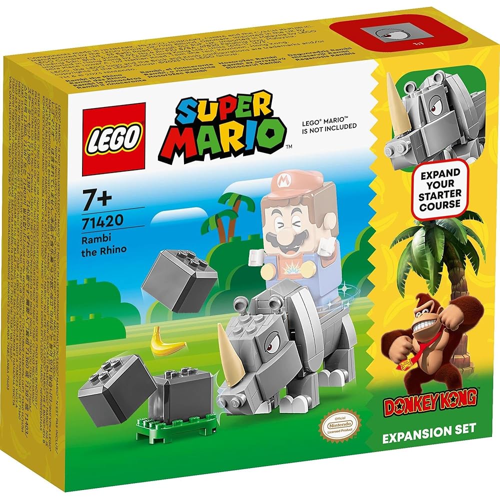 LEGO Super Mario Run with Rambi 71420 Building Blocks Toy for Kids Ages 7 and Up