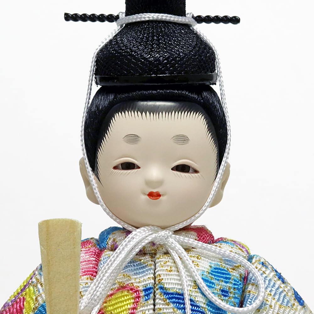 Hina Wooden Doll by Kotohoki Single Doll with Round Doll, Kanna, Tray, Natural, KTH-3201A2
