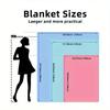 1pc Flannel Blanket - Soft All-Season Lightweight Throw with Elegant Swan Lake Design In White, Green, Blue - Perfect for Home,