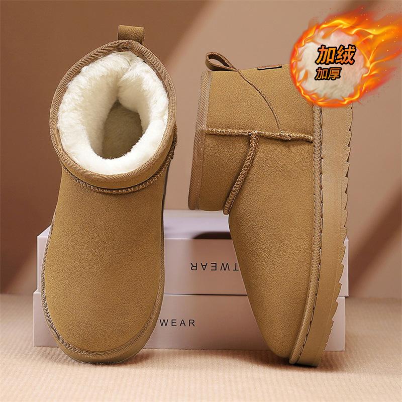 Snow boots winter velvet thickened warm bread shoes integrated fur sub-zero cotton shoes