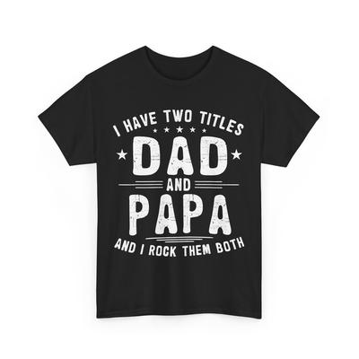 Jeg har to titler Pappa og Papa Farsdag Pappa Skjorte