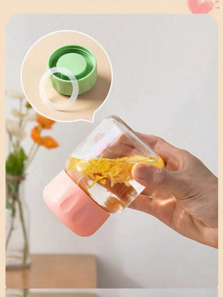1PC mini water cup, glass milk cup, women's coffee milk cup, portable with high appearance, chubby cup, cute cup