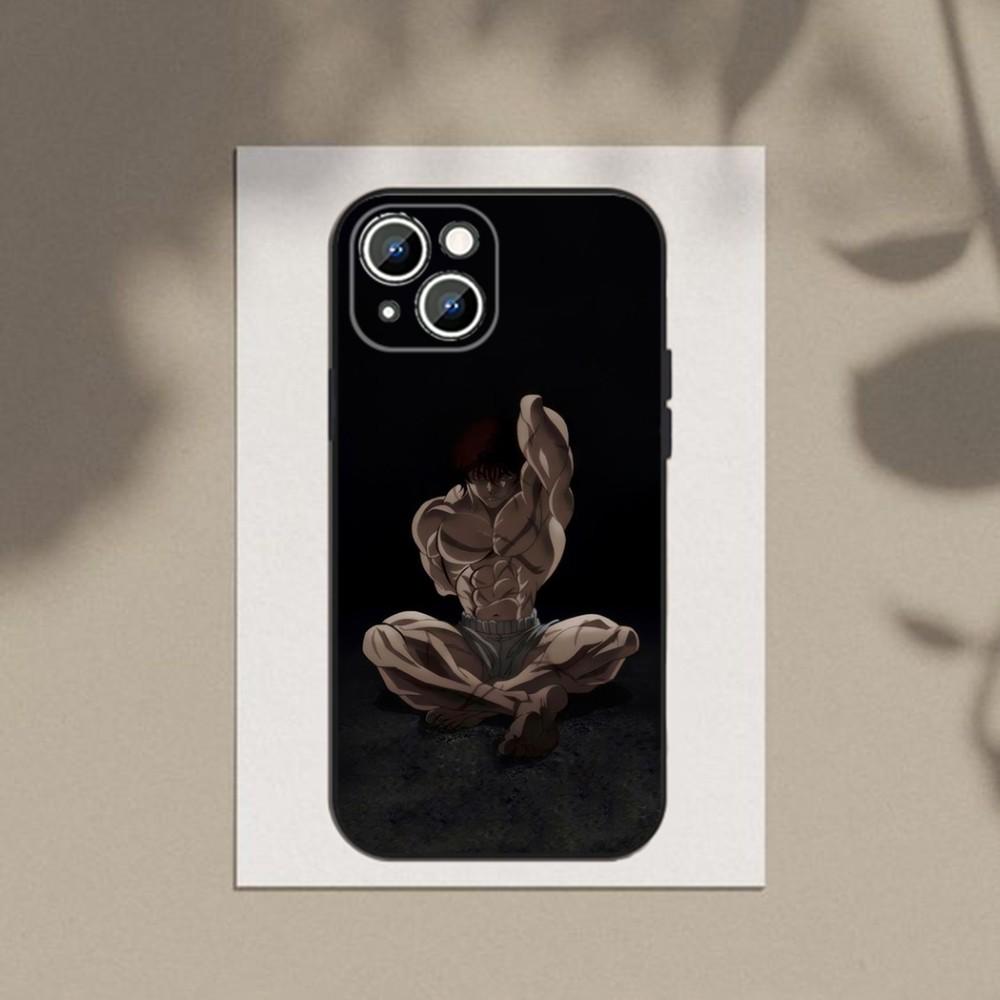 Anime B-Baki Hanma  Phone Case Phone Case For Apple iPhone 15,14,13,12,11,XS,XR,X,8,7,Pro,Max,Plus,mini Silicone Black Cover