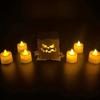 Halloweenská dýňová lampa Dřevěná dekorativní dýňová lucerna pro vnitřní venkovní krb na krbovou římsu Stolní dekorace
