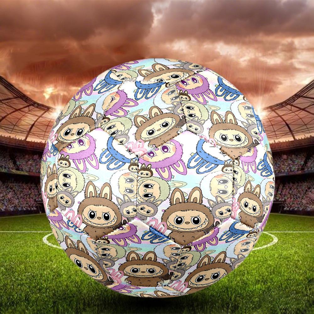 Labubu Print Size 5 Soccer Ball, Standard Match Football for Sports Game and Team Practice, Ideal Gift for Soccer Fans