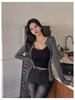 Korean Slimming Lace Trim Solid Color Camisole