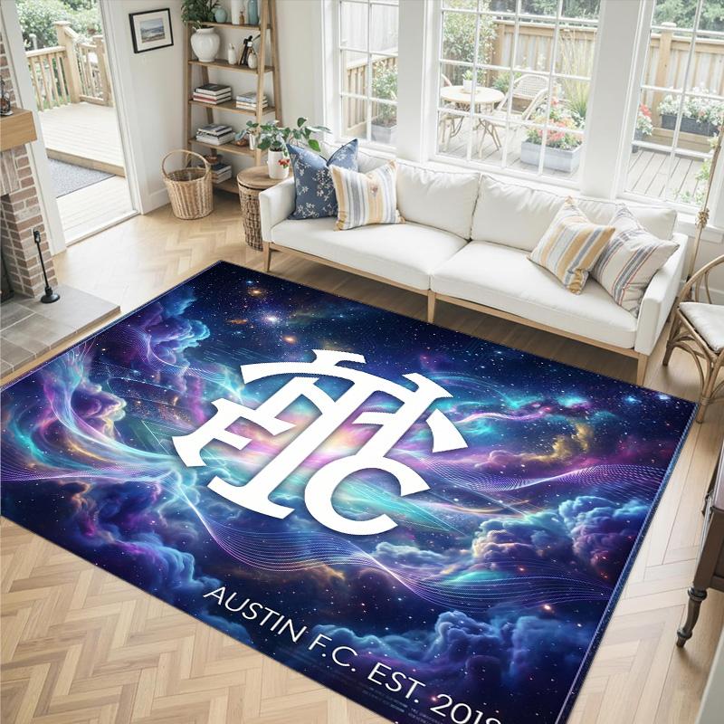 Tottenham Hotspur Design Crystal Velvet Carpet Cozy Non?Slip Printed Rug For Bedroom Living Room Entrance