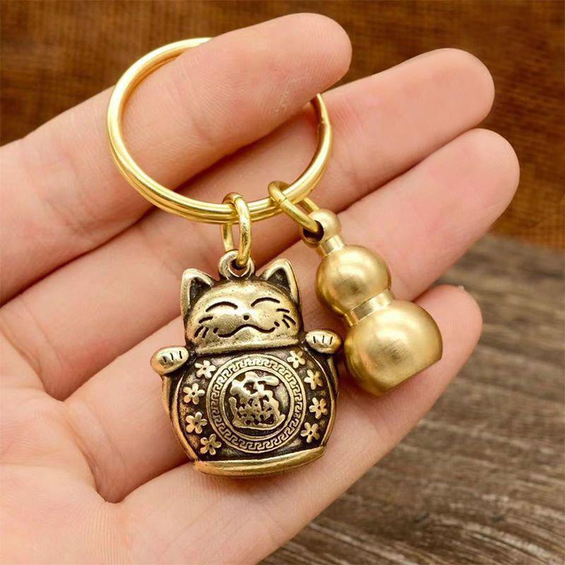 Stjernetegn Hest Fem Keisere Pengeanheng Lykkekatt Nøkkelring Kinesisk Feng Shui Mynter Nøkkelring Bringer Velstand Lykke