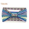 Women Elastic Headband Wide Design Floral Pattern Knotted Hair Band Non Slip Sweat Headband Yoga Running Sport Hair Accessories