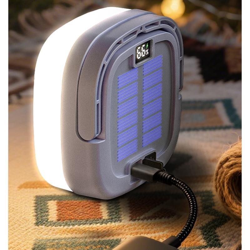 Outdoor Garden Tent Digital Display Solar Camping Light with 5 Modes for Fast Charging and Overcharge Protection, Specifically Designed for Camping