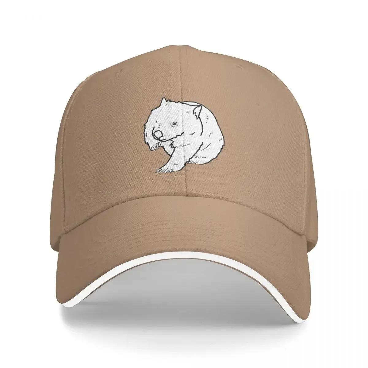 

Australian Wombat Doodle Cap Casual Baseball Caps Adjustable Hat Hip Hop Summer Unisex Baseball Hats Customizable Polychromatic One Size