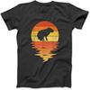 Capybara Shirt 70s Vintage Retro Sunset Capybara T-Shirt NGO Mens Womens Sweatshirt Hoodie Longsleeve Gift Black