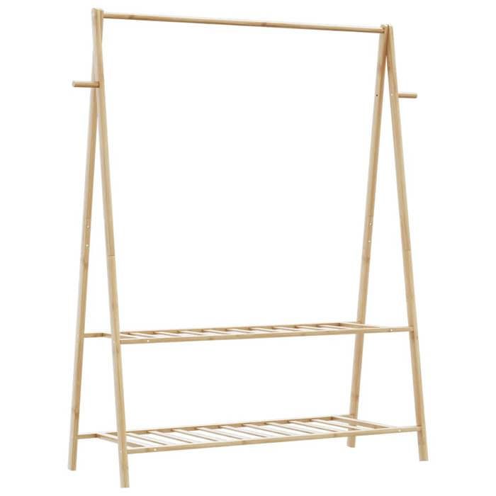 VidaXL Porte-vêtement avec étagères 132x45,5x150,5 cm bambou, porte-manteau, porte-manteau avec étagère, porte-vêtements 4008912