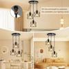 New Vintage Black Metal Shade Pendant Lamp Chandelier for Living and Dining Room