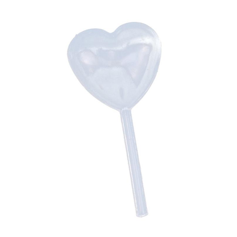 50 Pcs Heart Shaped Creative Plastic Dropper Cream Transfer Straws