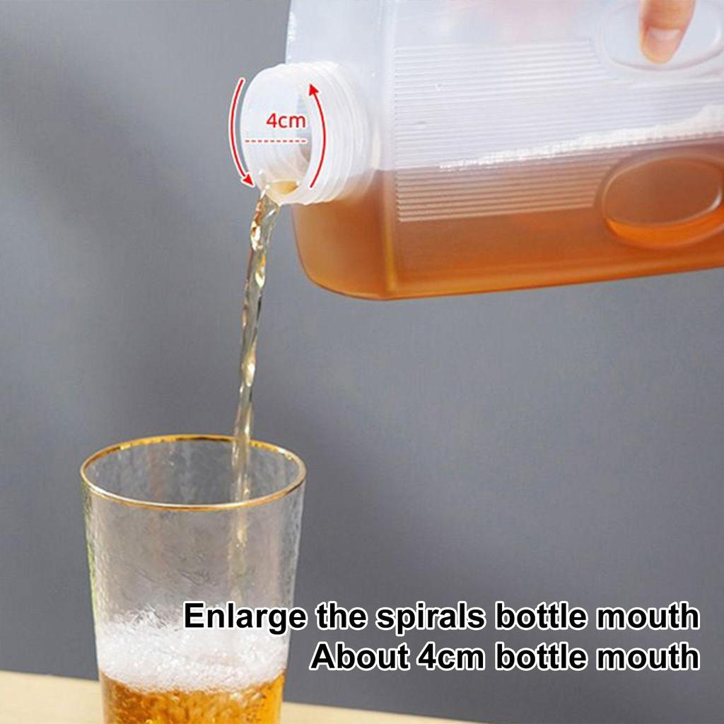 2L Juice Bottle Empty Bottles For Cold Drinks  Leak-Proof Beverage Storage Kettle With Scale For Hot Days Picnic Hiking Cycling