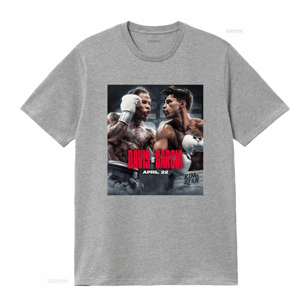 Ryan Garcia Vs Gervonta Davis T Shirt Vintage Washed Streetwear Stylish Versatile Designer Clothes Graphic Breathable