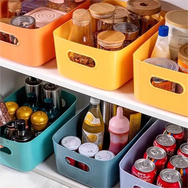 Rectangular Plastic Storage Organizer: Desktop, Kitchen, Cosmetics, Snack, and Drawer Box