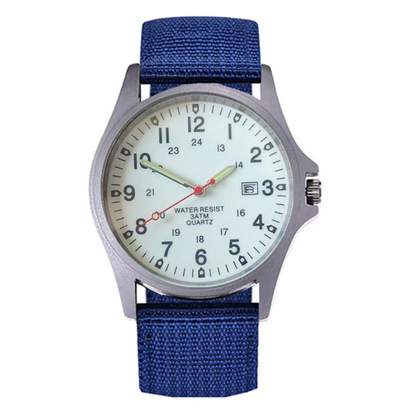 Men's Casual Nylon Band Quartz Sports Watch with Date Function
