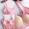 Modal Spaghetti Strap Tank Top with Chest Pads - Solid Color Sports Bra, Slim Fit