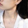 Moonstone Necklace and Earrings for Clover Silver Hypoallergenic June Popular Birthday Gift for Women [FH.bird] Women, "Lucky Charm" 925, Necklace,