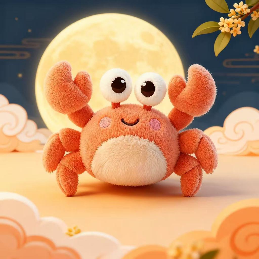 Jouet Crabe en Peluche Douce Avec Remplissage en Coton PP Pour un Lit Douillet et le Confort du Sommeil
