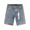 Purple Jeans Streetwear Loose Fit Denim Shorts Men Women Mid-Rise Straight Cut With Embroidery Stone Wash