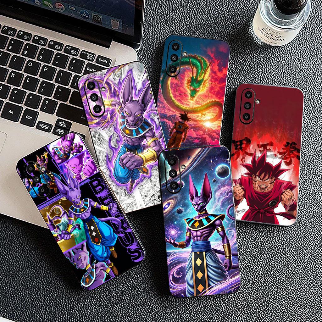 Cover for Samsung Galaxy S25 S24 S23 FE Plus Ultra S7 Edge A16 A15 5G S25+ Coque Phone Case Beerus Dragon Son Gokus Ball Whis