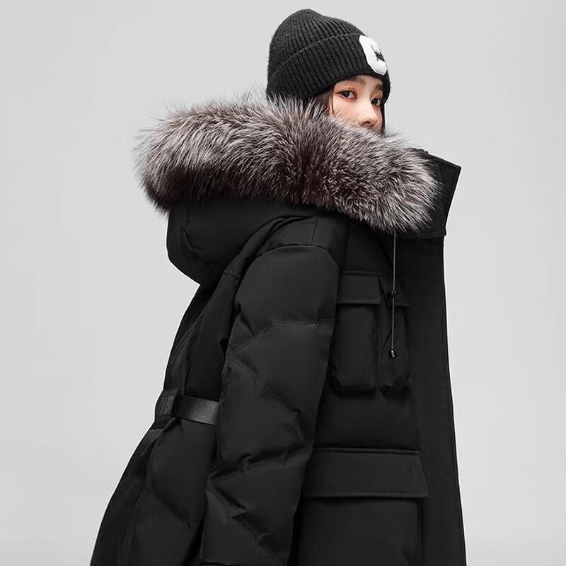 

Женское пуховое пальто-парка YAYA 2024 средней длины L