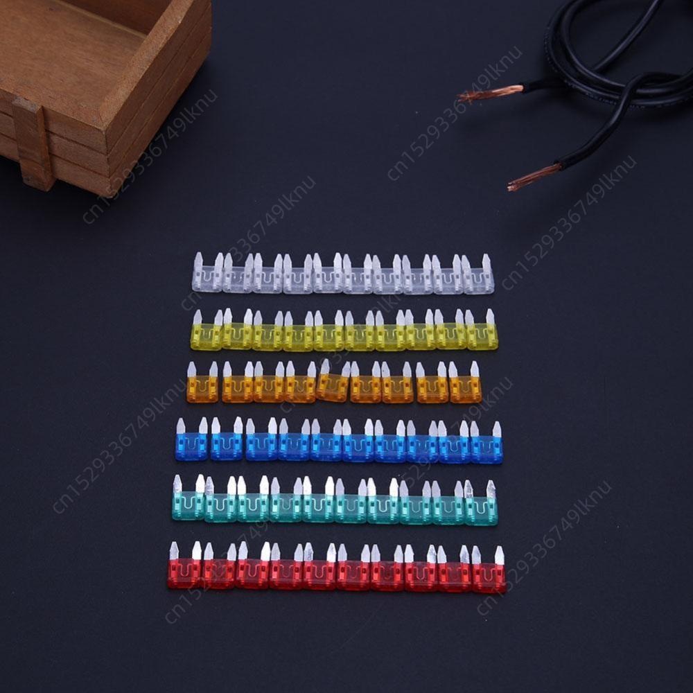 240-60pcs Car Styling Auto Safety Blade 5A 10A 15A 20A 25A 30A Mixed Set Kit Auto Car Fuses Assortment Set Mini Blade Fuse Repla
