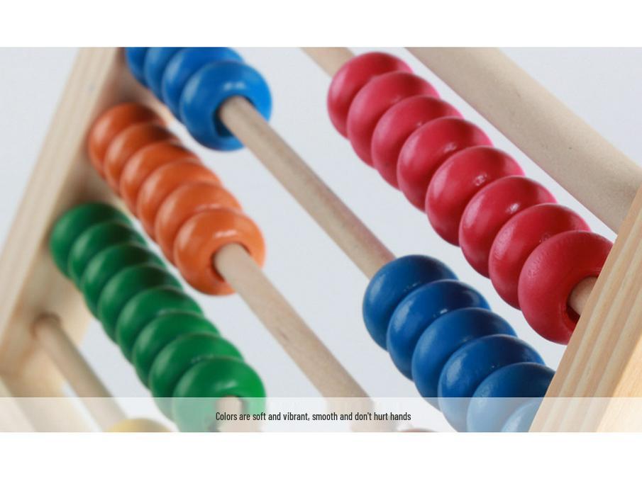 Wooden Kids' Writing & Drawing Board with Abacus and Calculator for Early Education