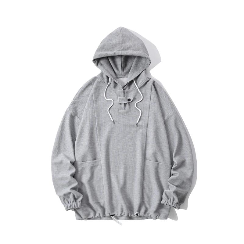 2026 Spring Men Soild Color Oversized Hoodie Men Leisure Sweatshirt Male Harajuku Hooded Pullover Male Hip Hop Streetwear Hoodie