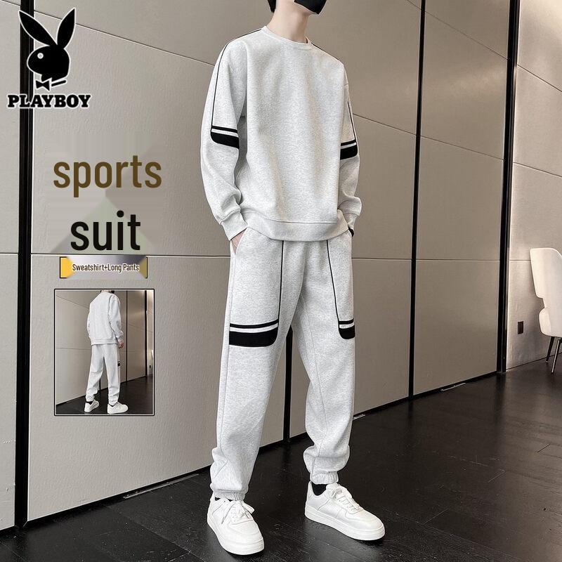 PLAYBOY Men s Color-Block Hoodie & Sweatpants Set S