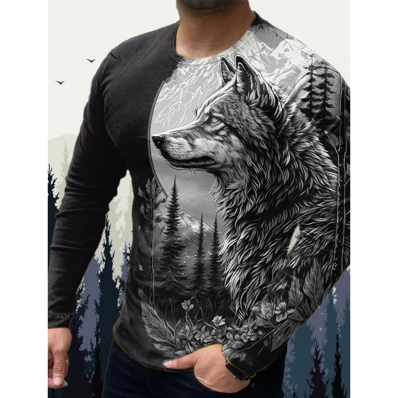Horror Zombie Print Long Sleeve T-Shirt, Perfect for Halloween.