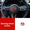 Car Sticker ABS Front Grille Rear Tailgate Covering Emblem for Mazda 3 Axela 2020 Steering Wheel Badge Decoration Modfication