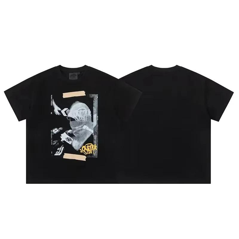Classic Fashion Syna World Hip-hop Printed T-shirt Men Women Casual Loose Cotton Oversized Top High-street Y2K Harajuku Summer New Tee