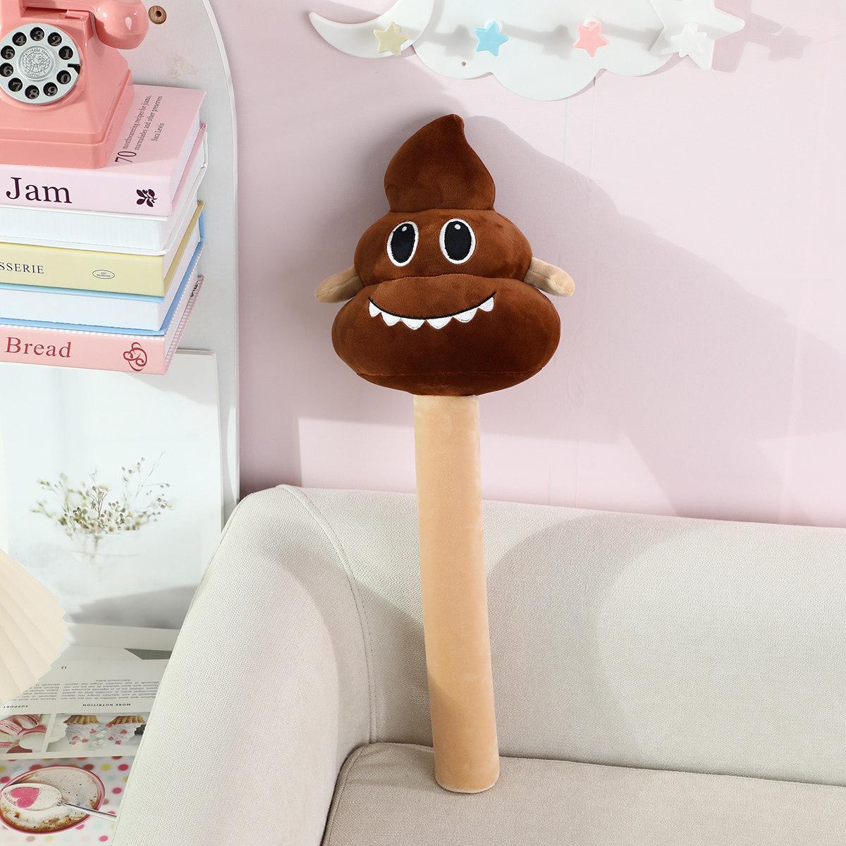 Креативная игрушка-молоток-какашка, плюшевая кукла, кукла-какашка, мальчик, прикол, смешная кукла 60cm（0.35kg） коричневый