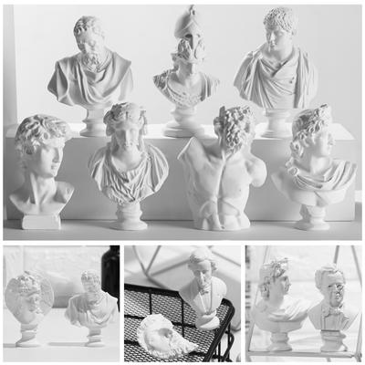 Heimdeko Schreibtischornament Griechische Mythologie Gipsbüsten Porträts Gipsstatue Berühmte Skulptur