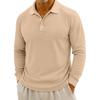 Men's Casual Solid Color Button Long Sleeve Top