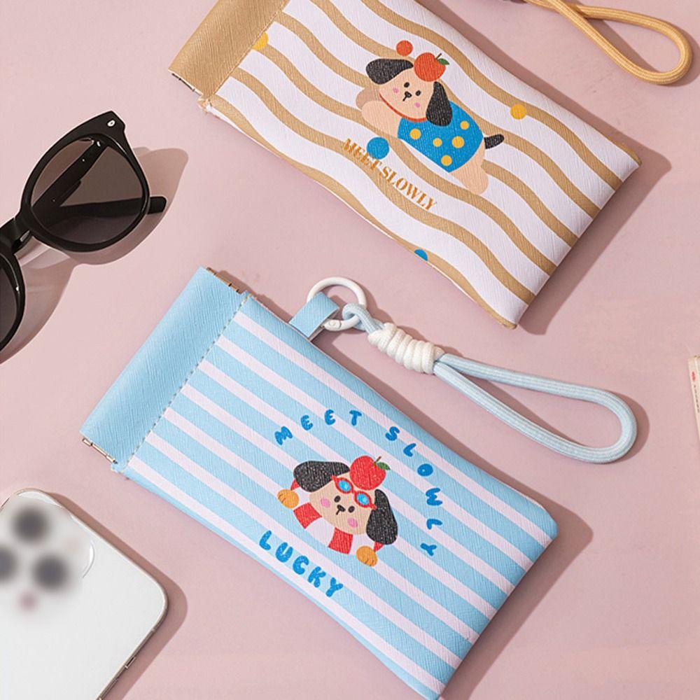 2Pcs Dustproof Self-closing Glasses Storage Bag Cartoon Sunglasses Protective Cover  Travel