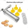 Cookie Press Stainless Steel Biscuit Maker Set Cookie Press with 20 Discs and 4 Icing Tips for DIY Biscuit Making and