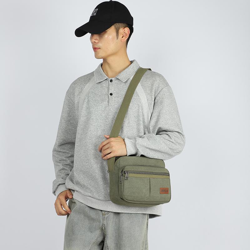 Fashion Canvas Single Shoulder Bag Unisex Travel Crossbody Bag Outdoor Casual Satchel Vintage Messenger Bags