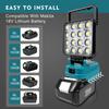 NEW LED Work Lights For Makita/Milwaukee/Dewalt 18V Li-ion Battery Lamp Hand Lantern Spotlight USB Charger Power Tool Parts