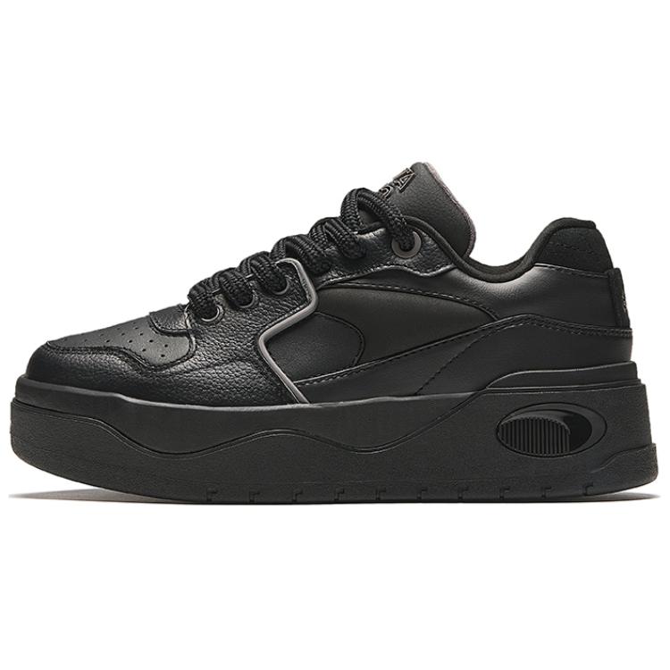 Anta 982Evo Korean Style Versatile Thick Sole Comfortable Trendy Lightweight Low Top Skate Shoes Women Sneakers Black 122438091-3