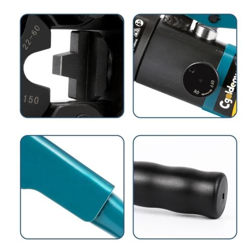 CGOLDENWALL Hydraulic Crimping Pliers, Manual Hydraulic Crimping Tool for Copper Wire, 16-150mm?, for Bare Crimp Terminals and PB Sleeves (KDG-150 (16